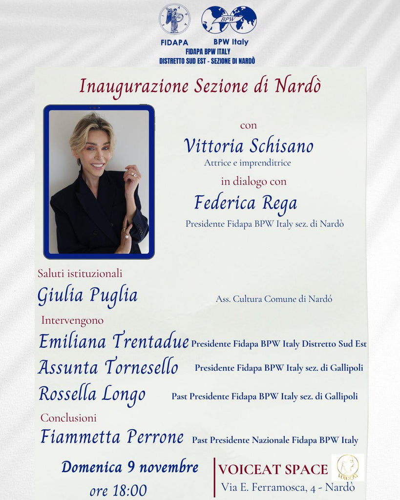 Inaugurazione della sezione FIDAPA di Nardò con Vittoria Schisano
